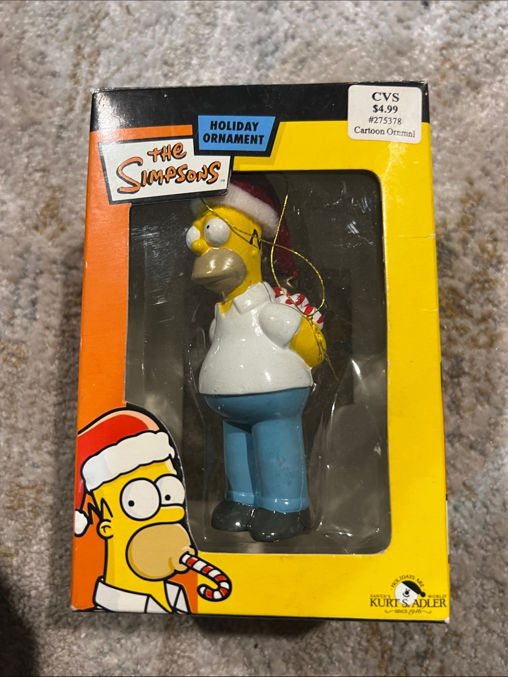 2004 Homer Simpson Holiday Ornament by Kurt S. Adler z29